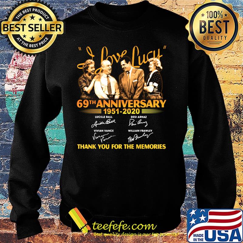 I love lucy 69th anniversary 1951 2020 thank you for the memories signatures s Sweater I love lucy 69th anniversary 1951 2020 thank you for the memories signatures s Sweater