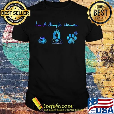 I'm a simple woman coffee nurse paws shirt