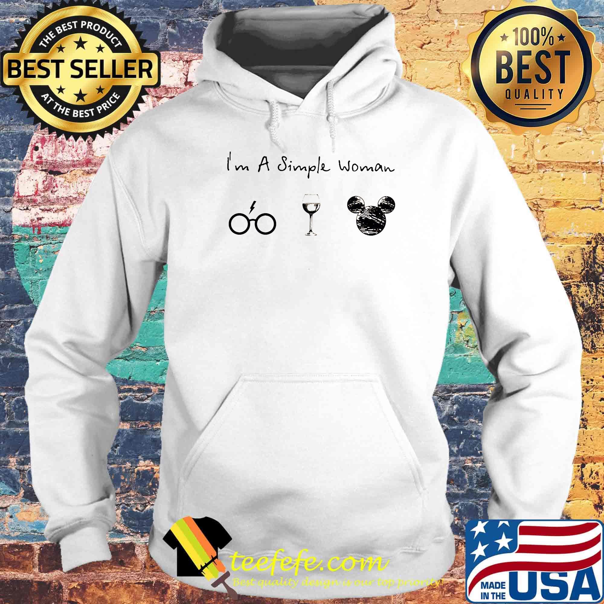 I'm a simple woman harry potter wine mickey mouse s Hoodie I'm a simple woman harry potter wine mickey mouse s Hoodie