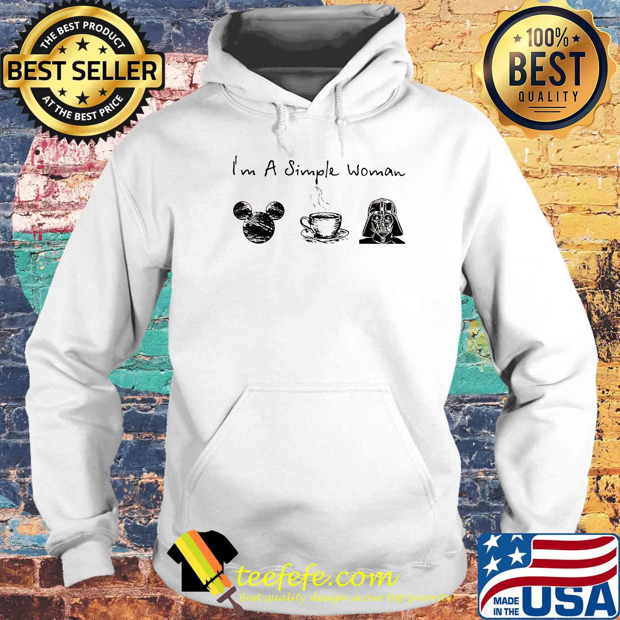 I'm a simple woman mickey mouse coffee darth vander s Hoodie I'm a simple woman mickey mouse coffee darth vander s Hoodie