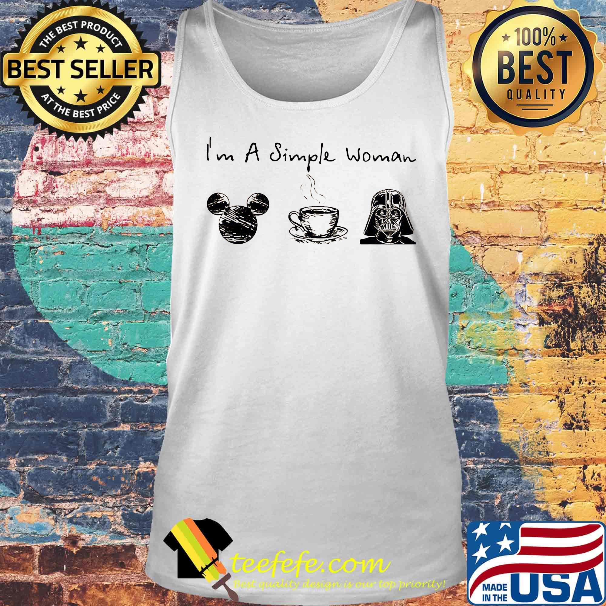I'm a simple woman mickey mouse coffee darth vander s Tank top I'm a simple woman mickey mouse coffee darth vander s Tank top