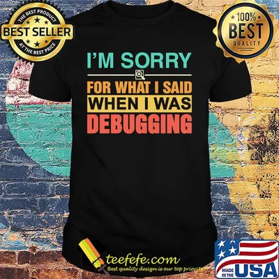 I'm Sorry For What I Said When I Was Debugging Color Shirt