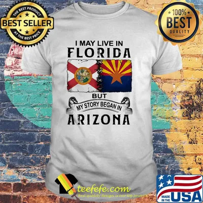 I may live in florida but my story began in arizona shirt