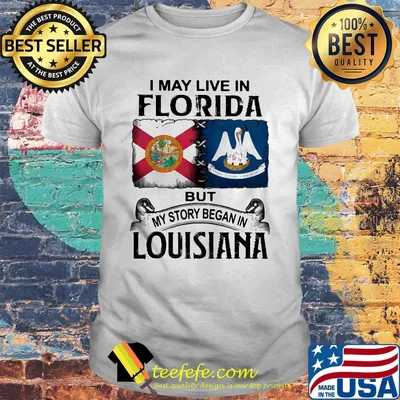 I may live in florida but my story began in louisiana shirt