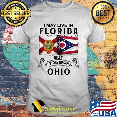 I may live in florida but my story began in ohio shirt