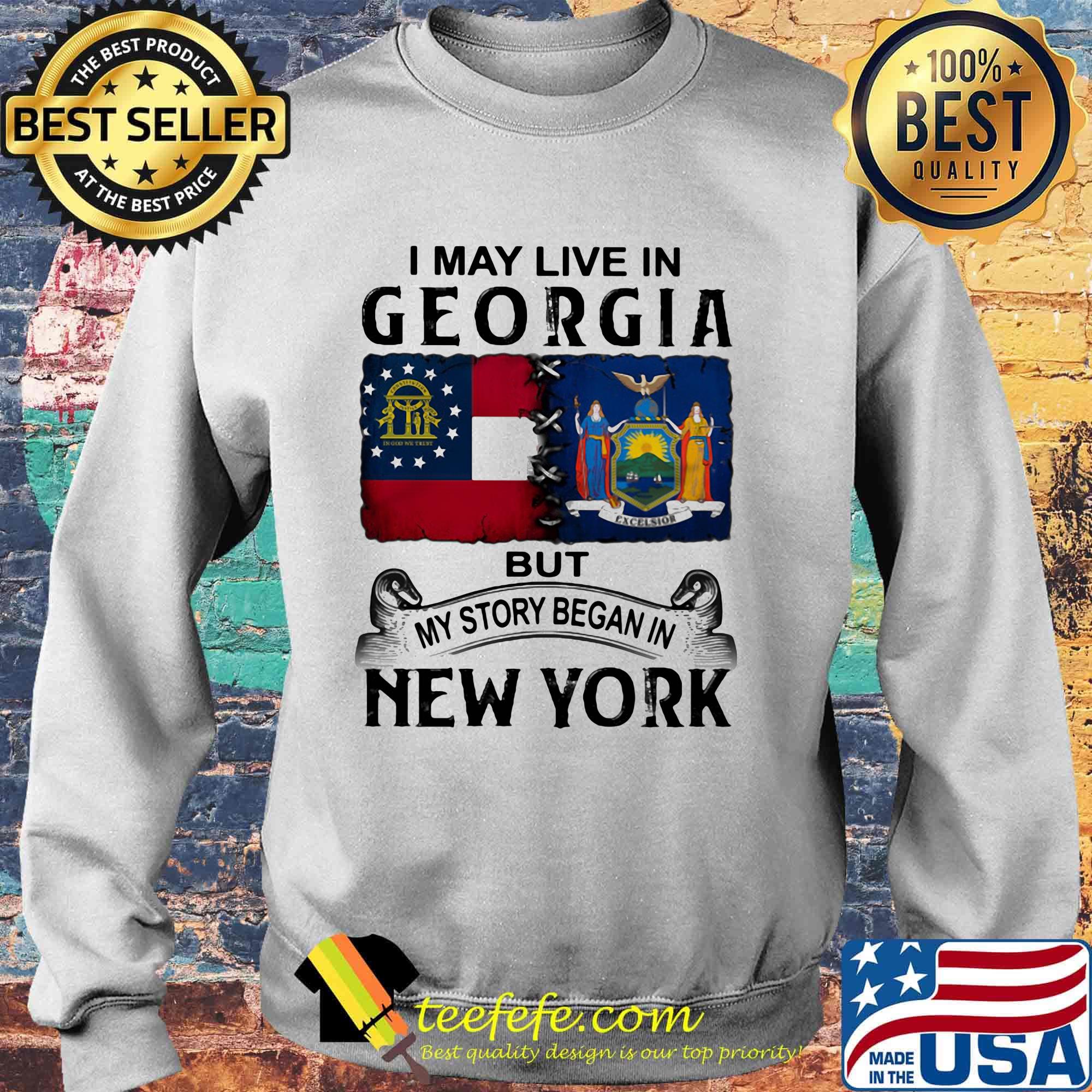 I may live in georgia but my story began in new york s Sweater I may live in georgia but my story began in new york s Sweater