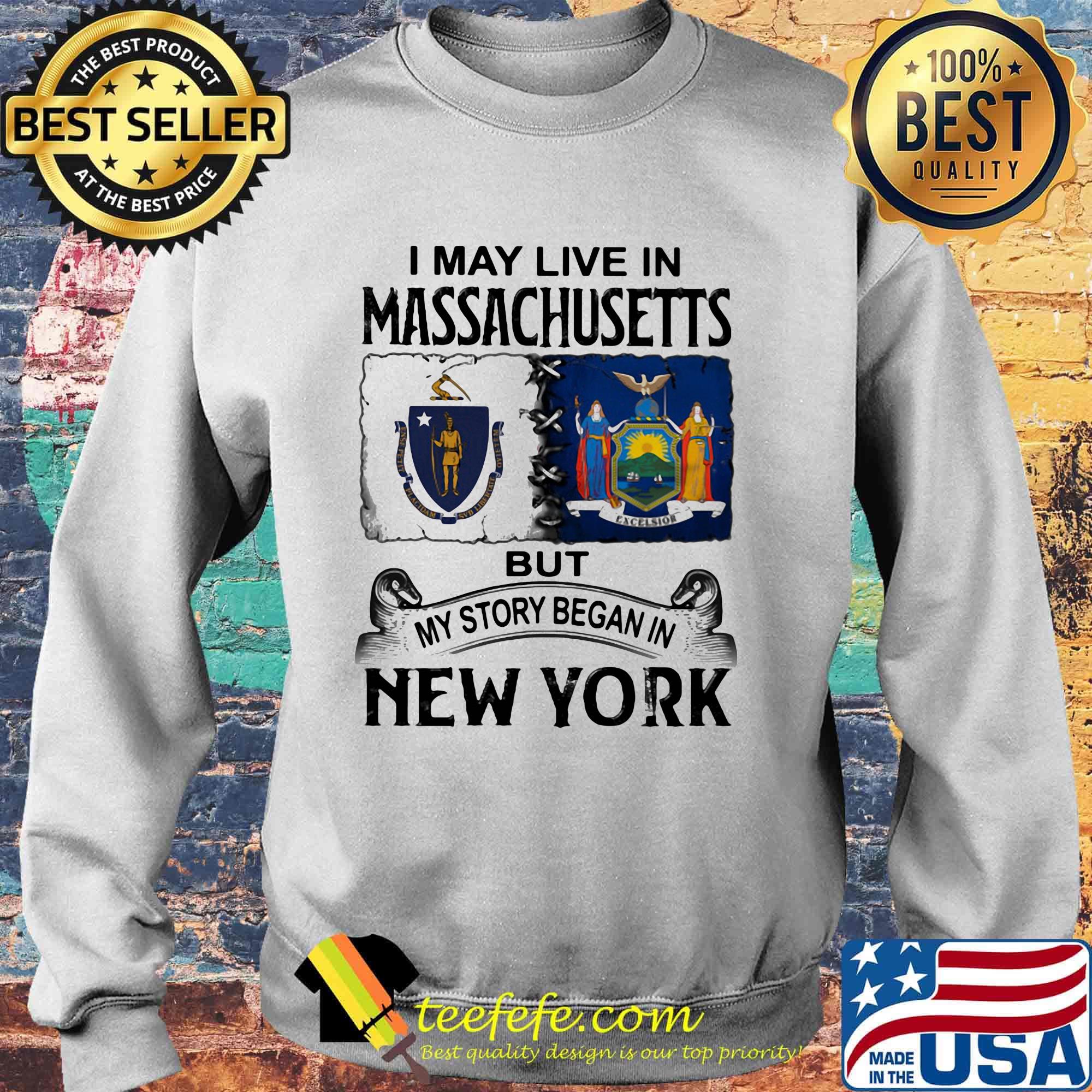 I may live in massachusetts but my story began in new york s Sweater I may live in massachusetts but my story began in new york s Sweater