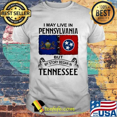 I may live in pennsylvania but my story began in tennessee shirt