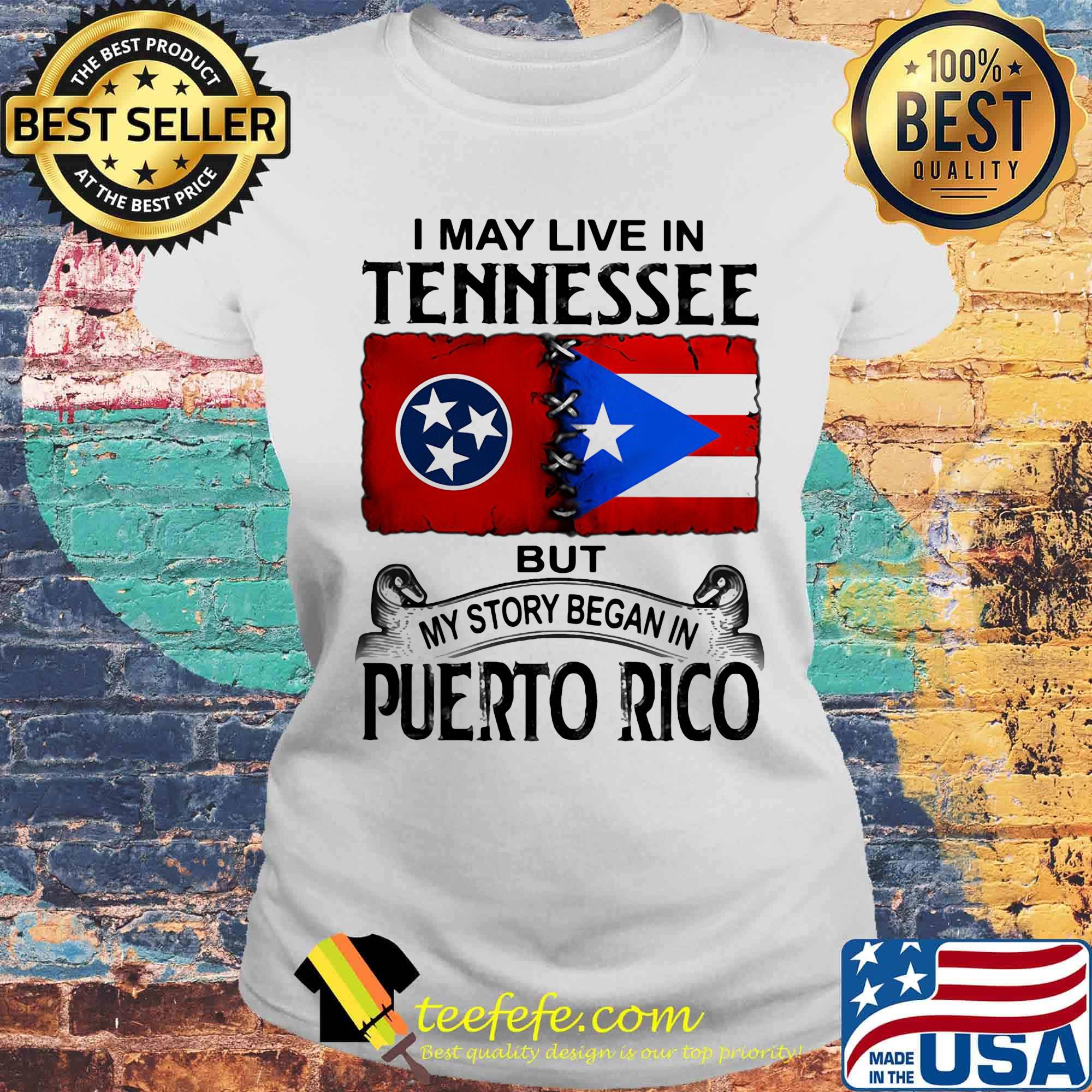 I may live in tennessee but my story began in puerto rico s Laides tee I may live in tennessee but my story began in puerto rico s Laides tee