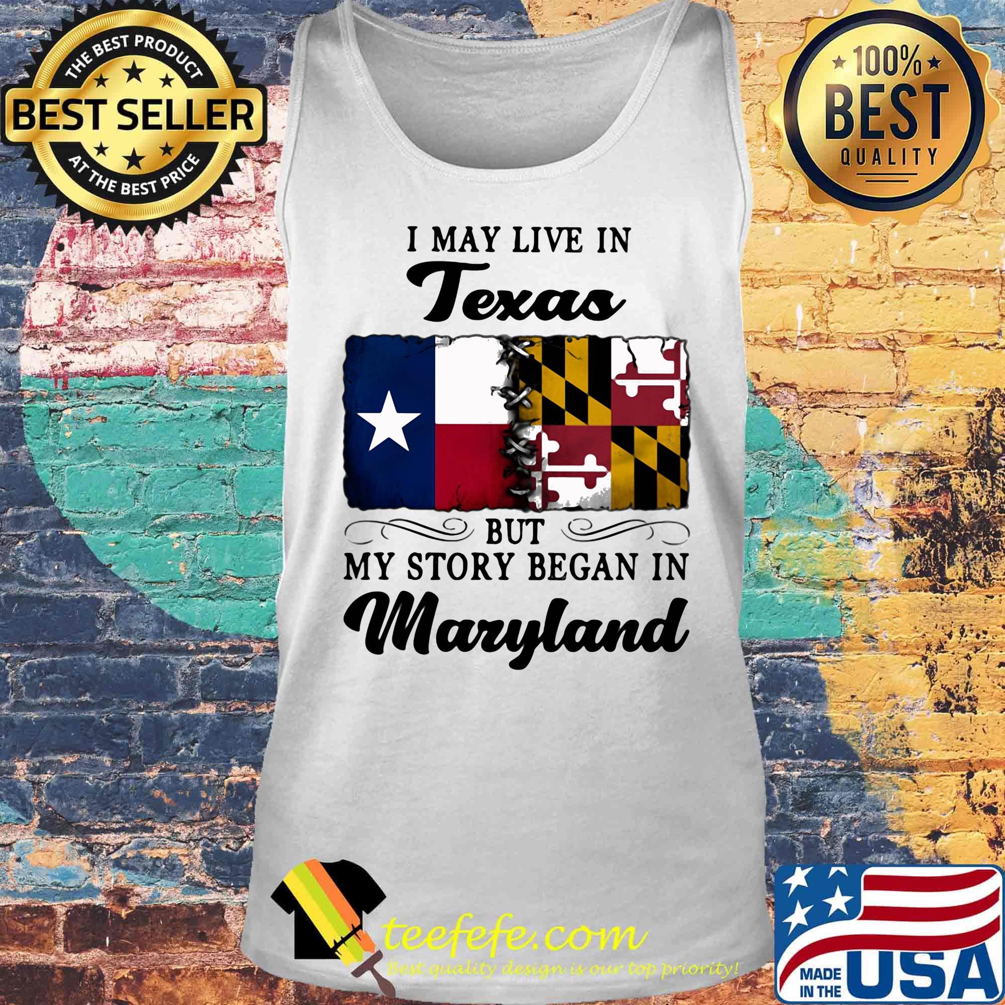 I may live in Texas but my story began in Maryland s Tank top I may live in Texas but my story began in Maryland s Tank top
