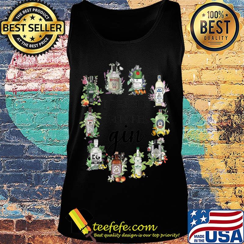 I rescue orphaned gin wine flowers s Tank top I rescue orphaned gin wine flowers s Tank top