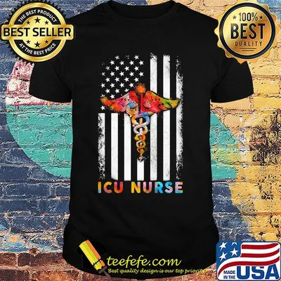 Icu Nurse Color Medical Logo American Shirt