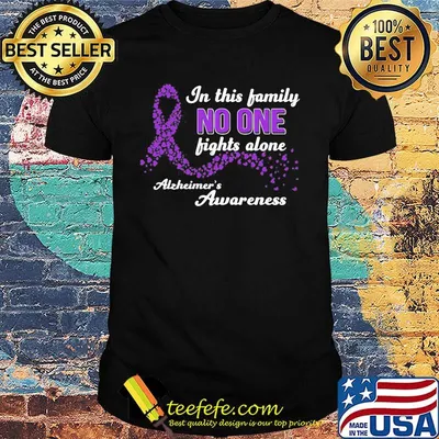 In this family no one fights alone alzheimer's awareness shirt