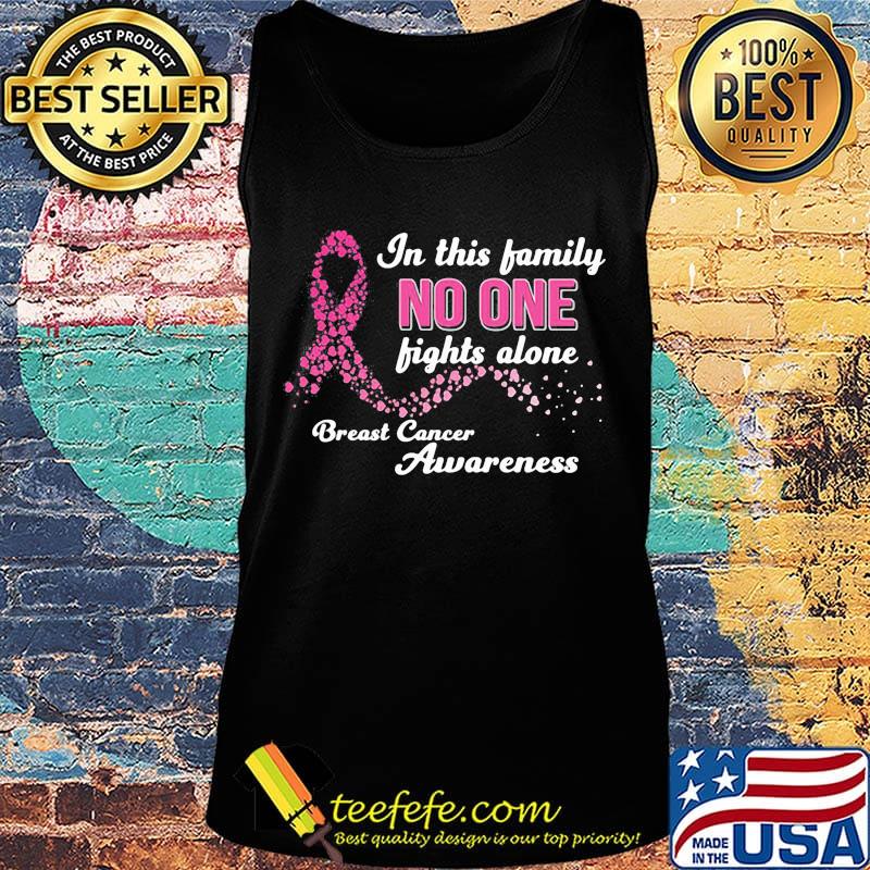 In this family no one fights alone breast cancer awareness s Tank top In this family no one fights alone breast cancer awareness s Tank top