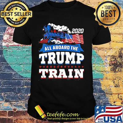 Independence day all aboard the trump train flag america 2020 shirt