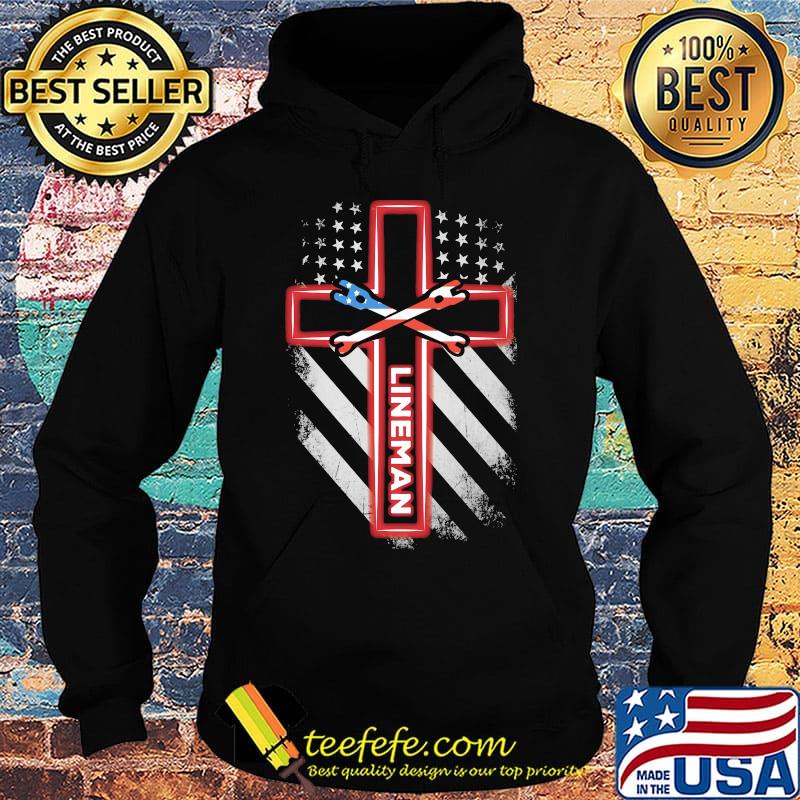 Independence day cross lineman s Hoodie Independence day cross lineman s Hoodie