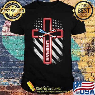 Independence day cross lineman shirt