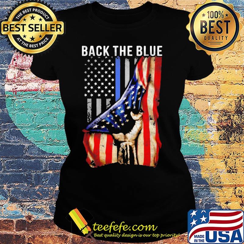 Independence day flag american back the blue s Ladies tee Independence day flag american back the blue s Ladies tee