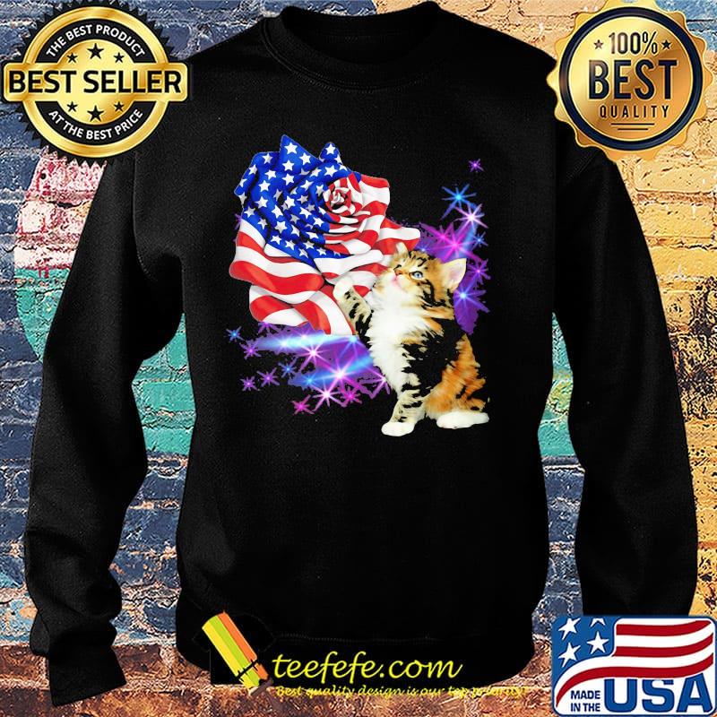 Independence day rose cat s Sweater Independence day rose cat s Sweater