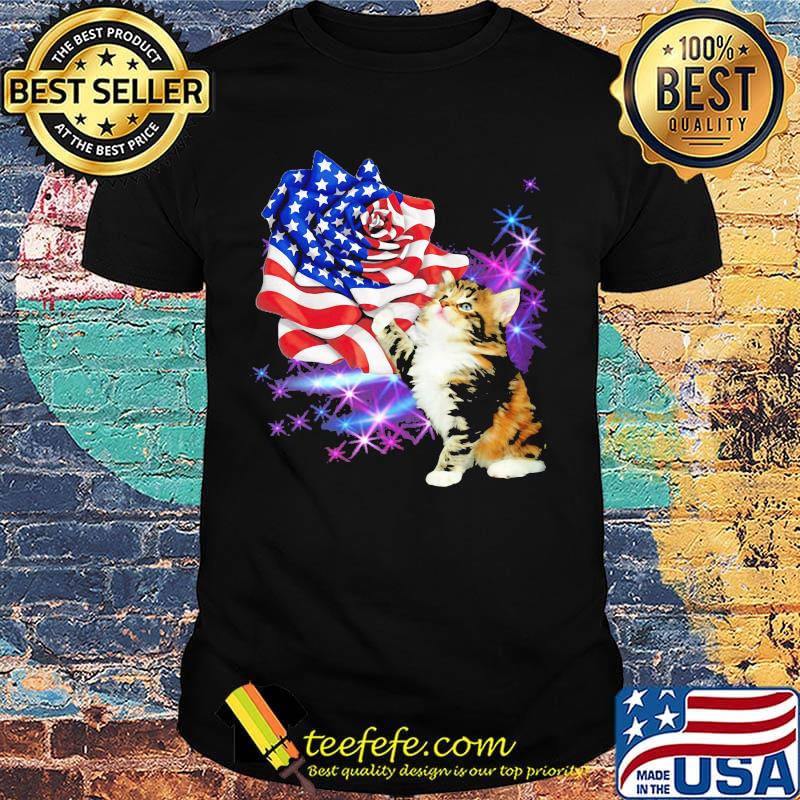 Independence day rose cat shirt Independence day rose cat shirt