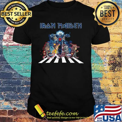 Iron maiden band members abbey road shirt
