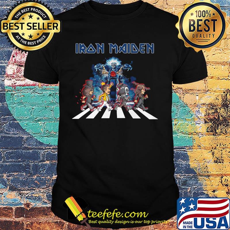 Iron maiden band members abbey road shirt