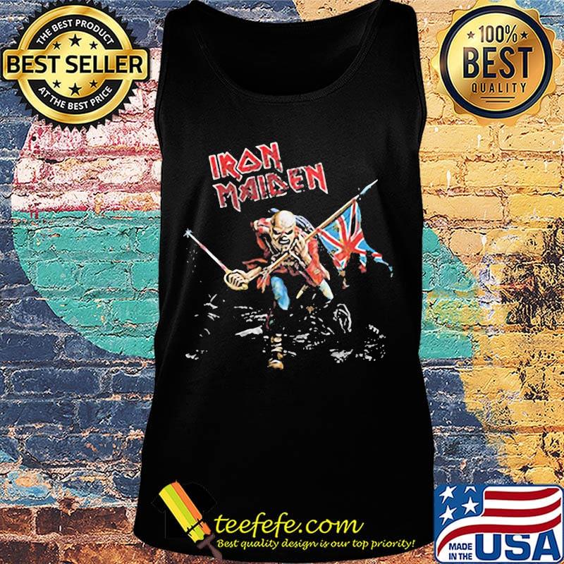 Iron maiden eddie the trooper british flag skeleton black s Tank top Iron maiden eddie the trooper british flag skeleton black s Tank top