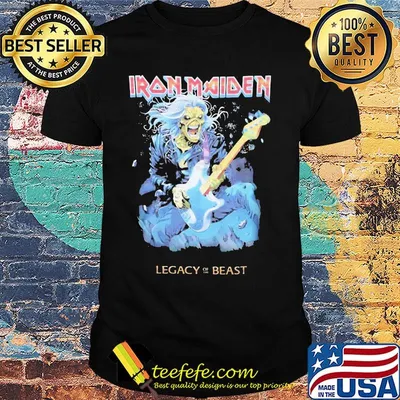 Iron maiden legacy of the beast playing guitar shirt