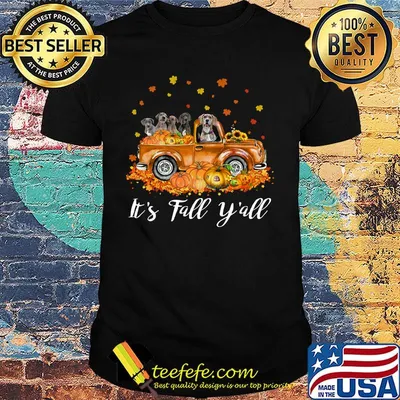 It's Fall Y'all Harvest Truck With Pumpkin And Dog Autumn Halloween Shirt