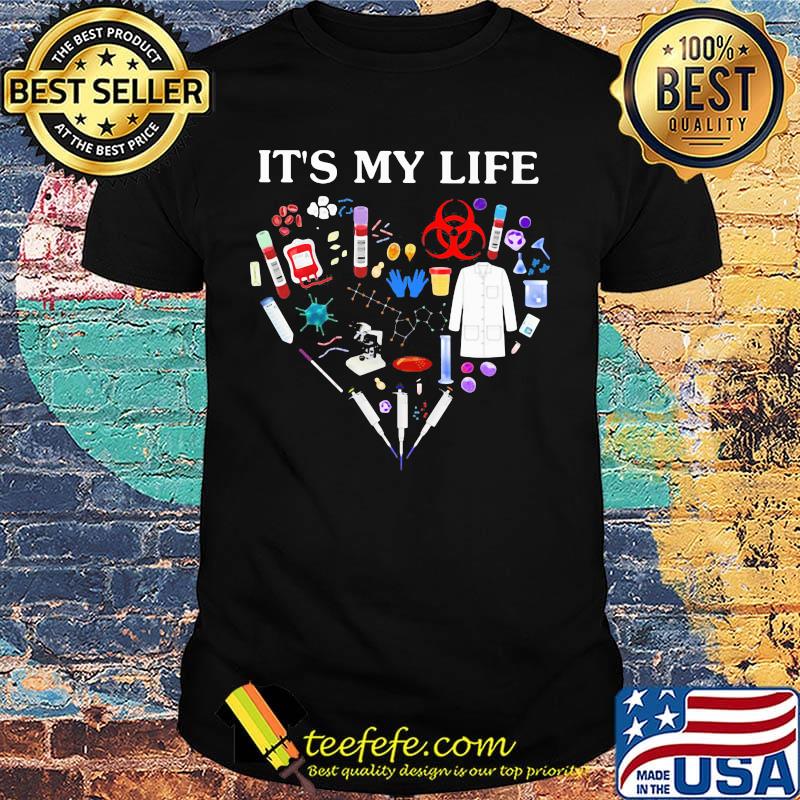 It's My Life Heart Coronavirus Blood Blouse Gloves Test Tube Shirt