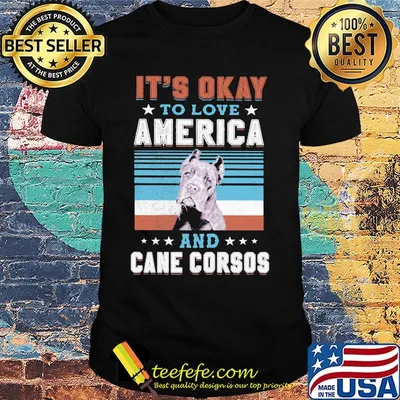 It's okay to love America and cane corsos dog vintage retro shirt