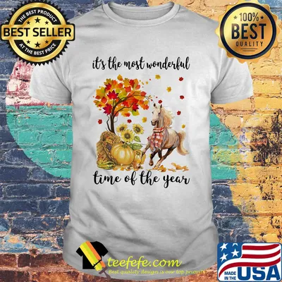 It's The Most Wonderful Time Of The Year Horse Pumpkin Autumn Halloween Shirt