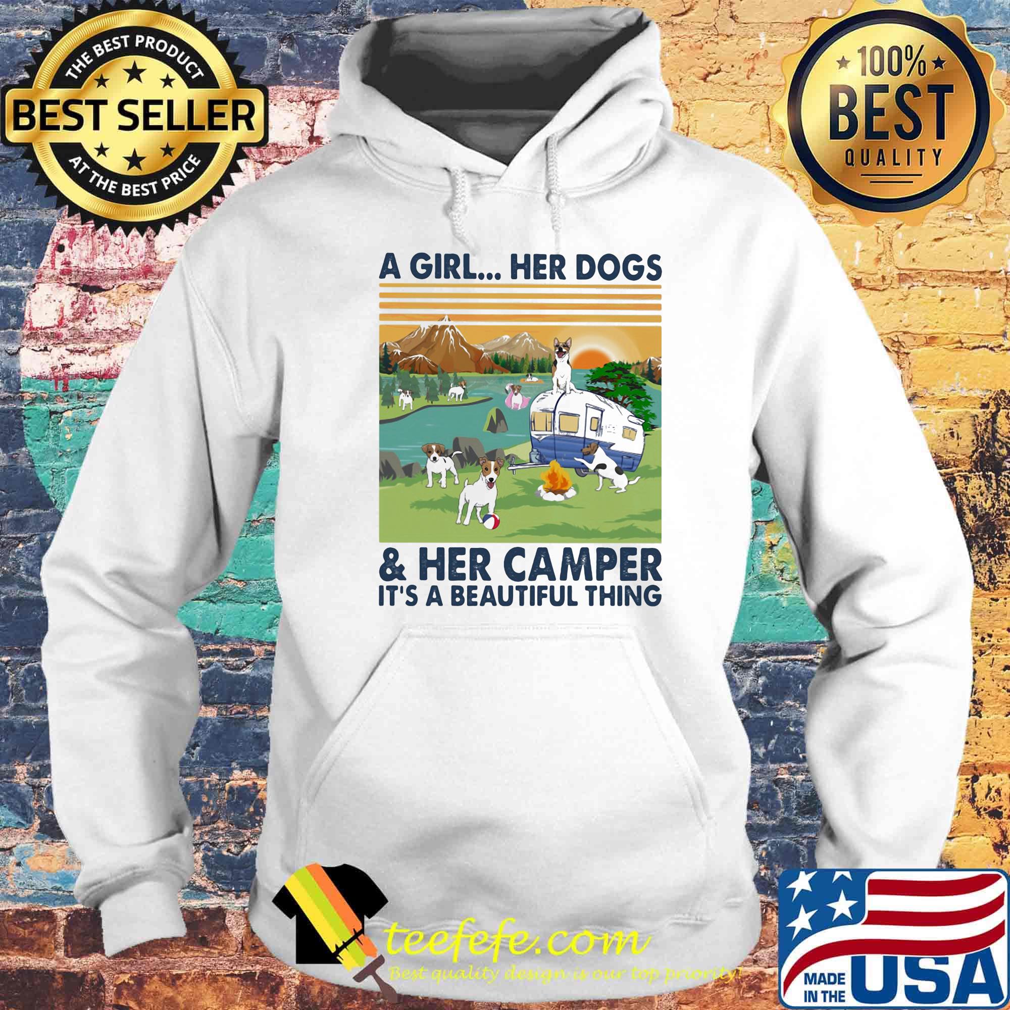 Jack Russell a woman her dog paw and her camper it's a beautiful thing vintage retro s Hoodie Jack Russell a woman her dog paw and her camper it's a beautiful thing vintage retro s Hoodie