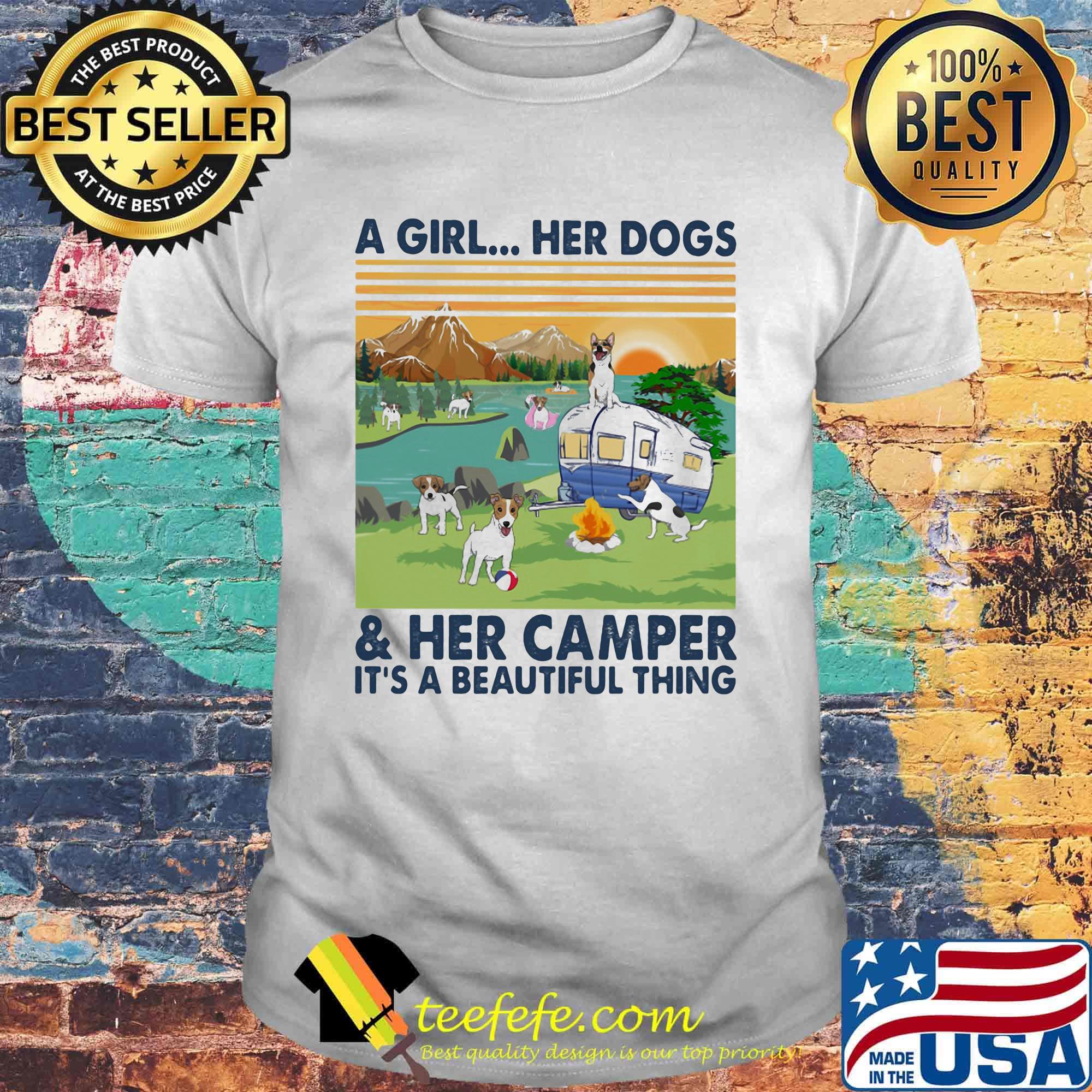 Jack Russell a woman her dog paw and her camper it's a beautiful thing vintage retro shirt Jack Russell a woman her dog paw and her camper it's a beautiful thing vintage retro shirt