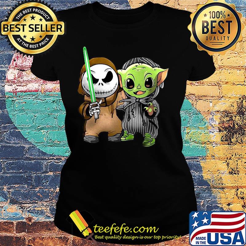 Jack skellington and baby yoda s Ladies tee Jack skellington and baby yoda s Ladies tee