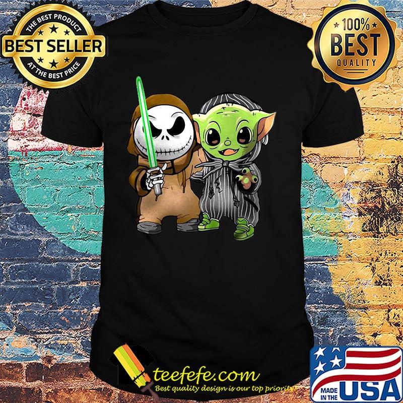 Jack skellington and baby yoda shirt