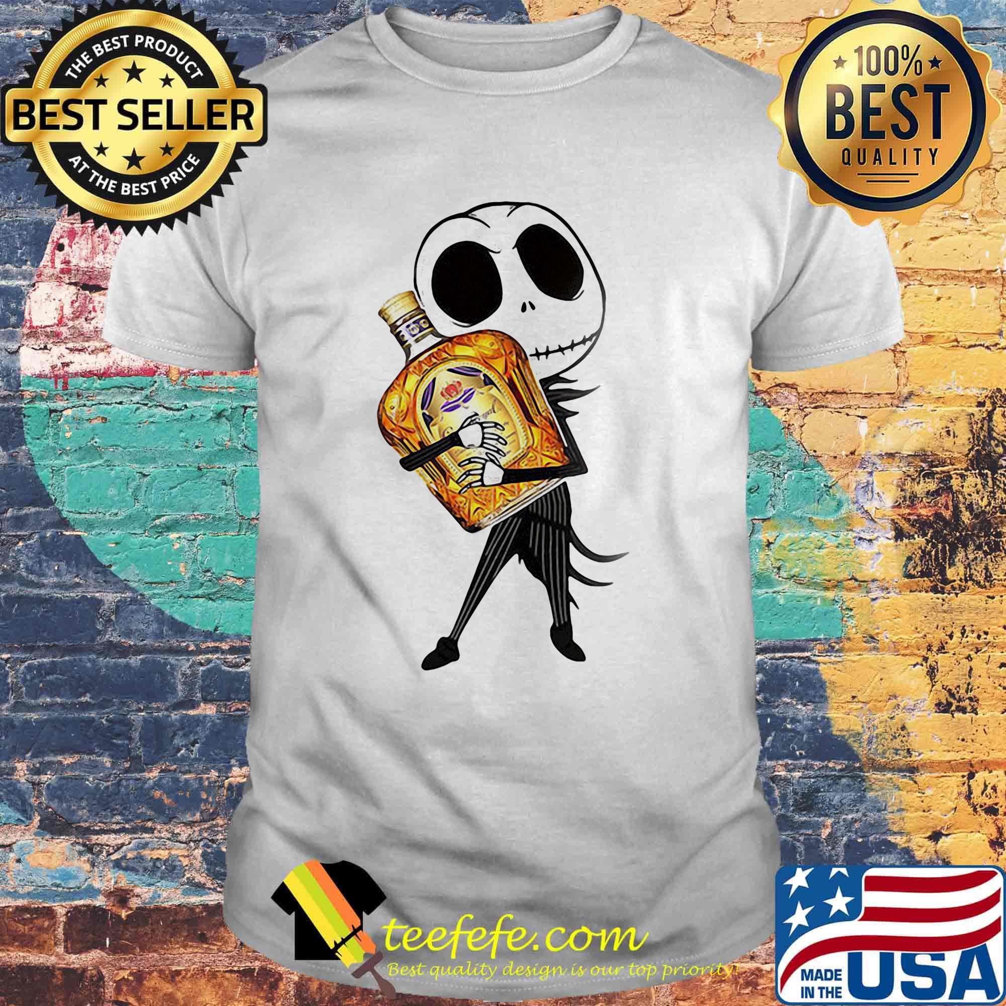 Jack skellington hug crown royal wine shirt