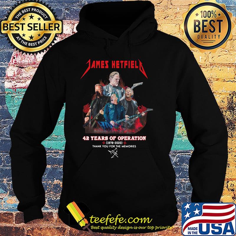 James hetfield 42 years of 1978 2020 thank you for the memories signature s Hoodie James hetfield 42 years of 1978 2020 thank you for the memories signature s Hoodie