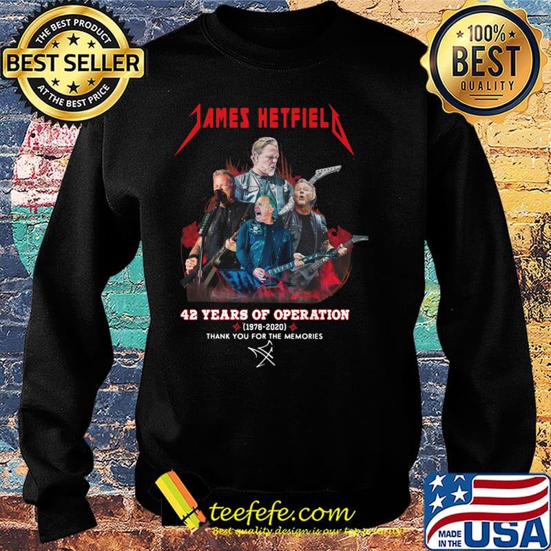 James hetfield 42 years of 1978 2020 thank you for the memories signature s Sweater James hetfield 42 years of 1978 2020 thank you for the memories signature s Sweater