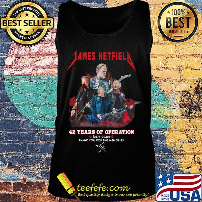 James hetfield 42 years of 1978 2020 thank you for the memories signature s Tank top James hetfield 42 years of 1978 2020 thank you for the memories signature s Tank top