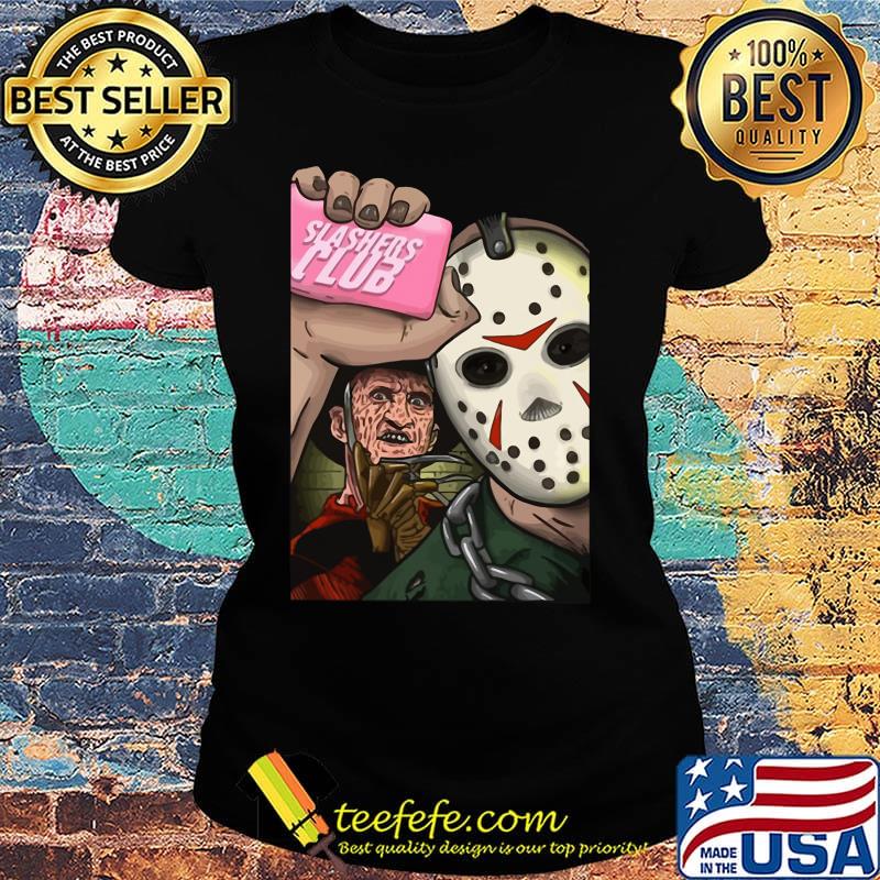 Jason voorhees and freddy krueger slashers club s Ladies tee Jason voorhees and freddy krueger slashers club s Ladies tee