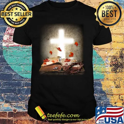 Jesus god book maple leaves shirt