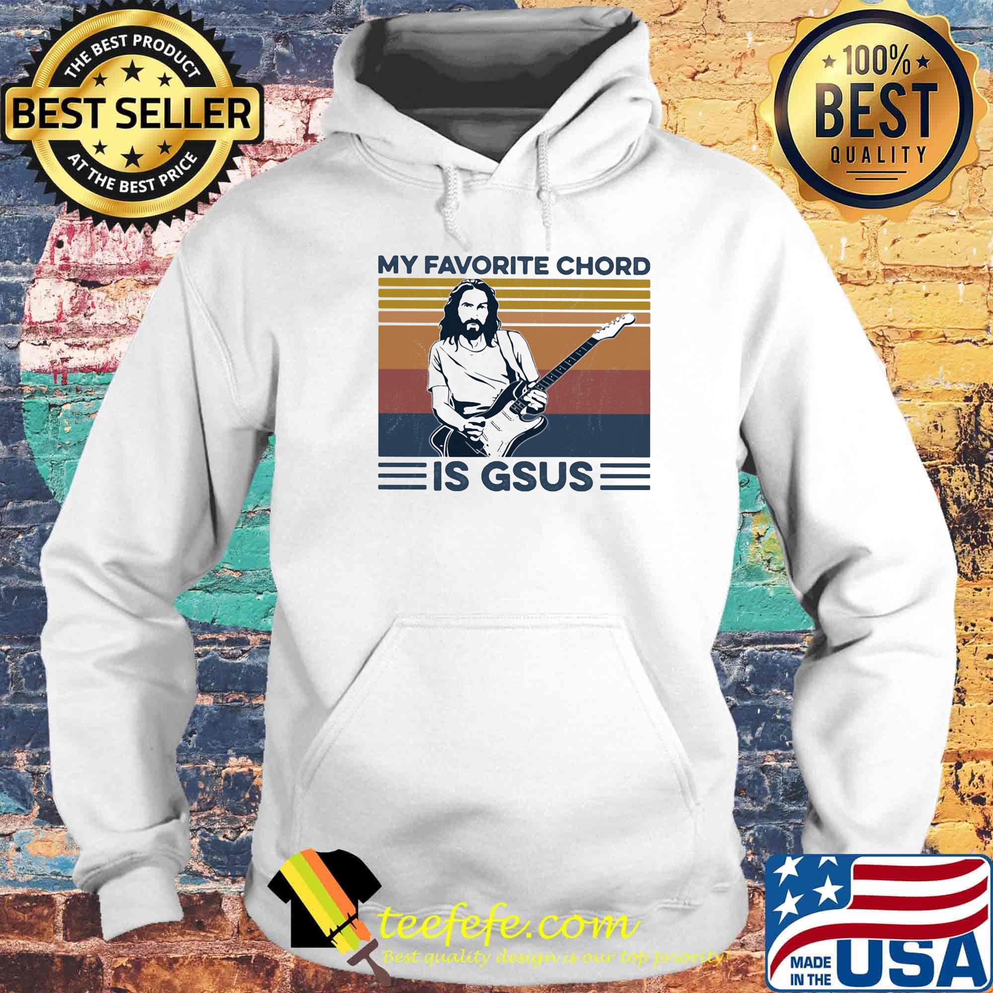 Jesus guitar my favorite chord is gsus vintage retro s Hoodie Jesus guitar my favorite chord is gsus vintage retro s Hoodie