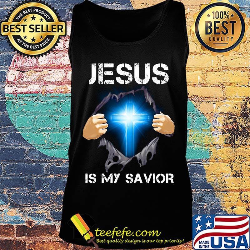 Jesus is my Savior open cross hand s Tank top Jesus is my Savior open cross hand s Tank top