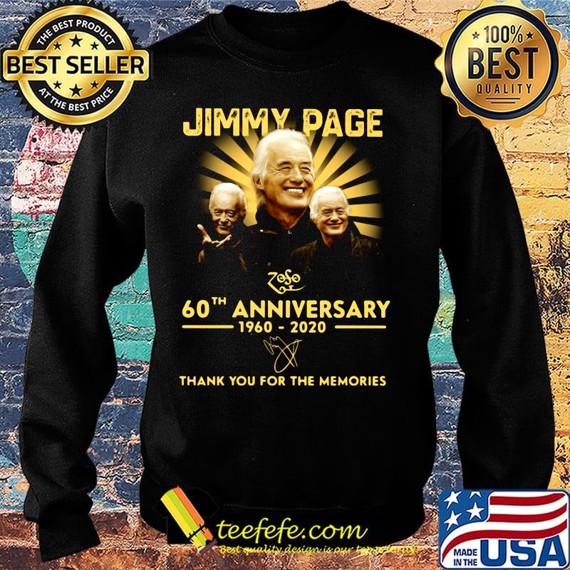 Jimmy page 60th anniversary 1960-2020 thank you for the memories signature s Sweater Jimmy page 60th anniversary 1960-2020 thank you for the memories signature s Sweater