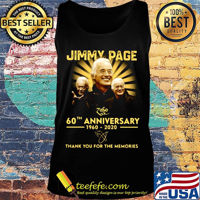 Jimmy page 60th anniversary 1960-2020 thank you for the memories signature s Tank top Jimmy page 60th anniversary 1960-2020 thank you for the memories signature s Tank top
