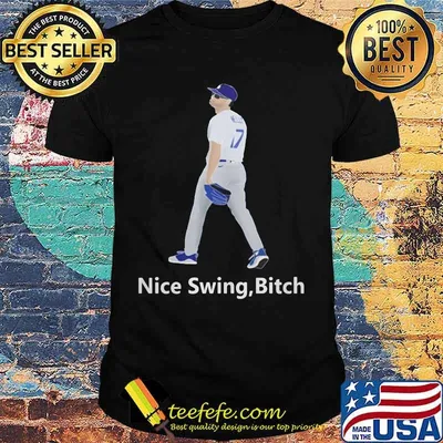 Joe kelly dodgers nice swing bitch baseball shirt