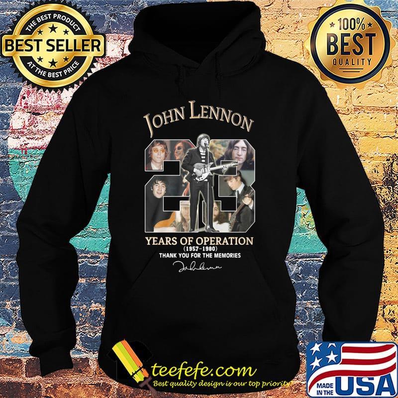 John lennon 23 years of operation 1957 1980 thank you for the memories signature s Hoodie John lennon 23 years of operation 1957 1980 thank you for the memories signature s Hoodie