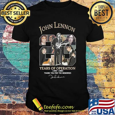 John lennon 23 years of operation 1957 1980 thank you for the memories signature shirt