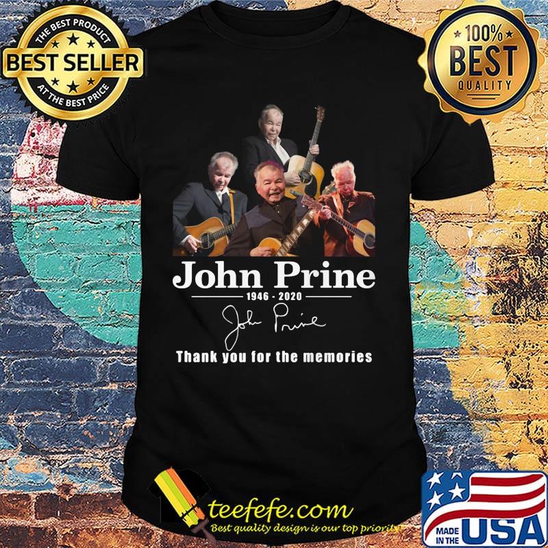 John prine 1946 2020 thank you for the memories signature guitar shirt John prine 1946 2020 thank you for the memories signature guitar shirt